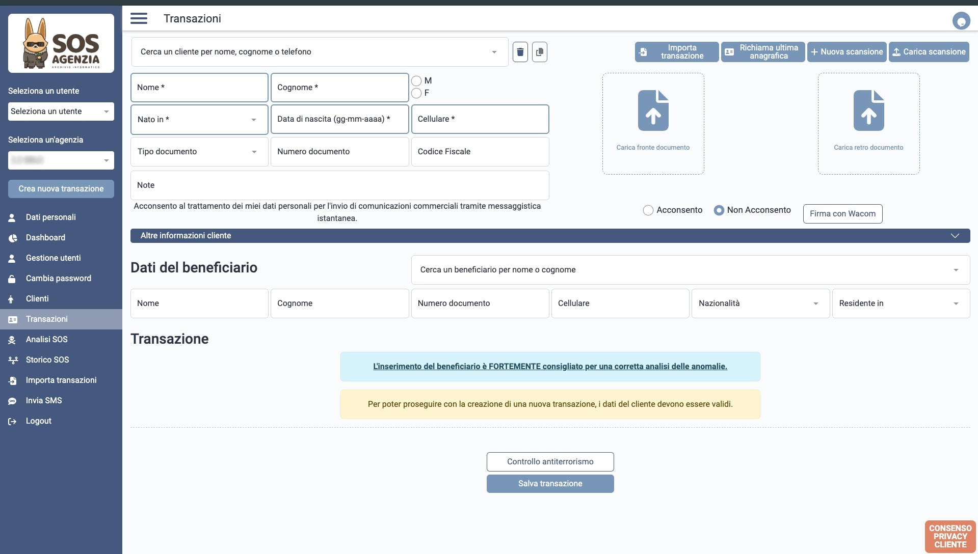 Da Evitasanzione a SOS Agenzia